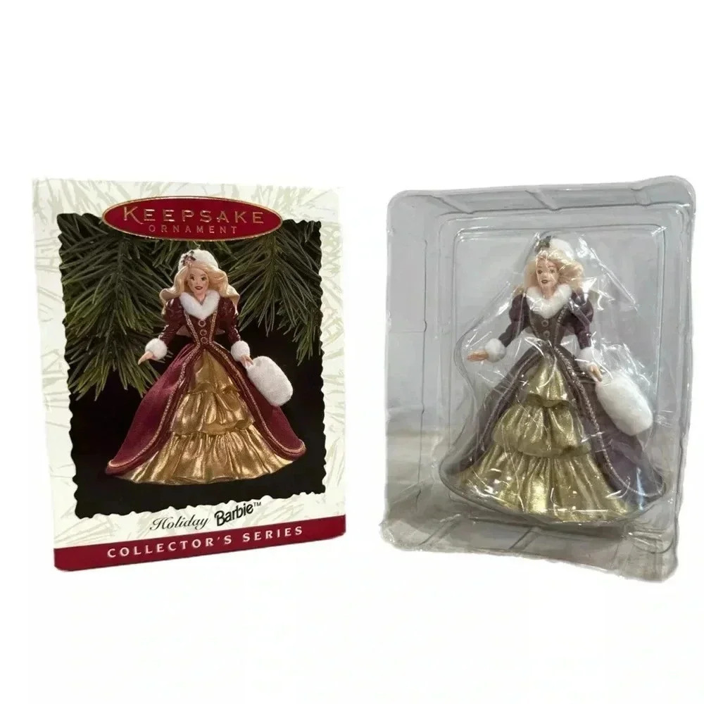 HOLIDAY BARBIE 1996 HALLMARK Ornament Victorian Dress Handcrafted Collector Item - Picture 2 of 13